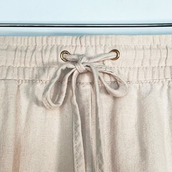 H&M Linen-blend Drawstring Shorts Light Powder Pink - Picture 5 of 14